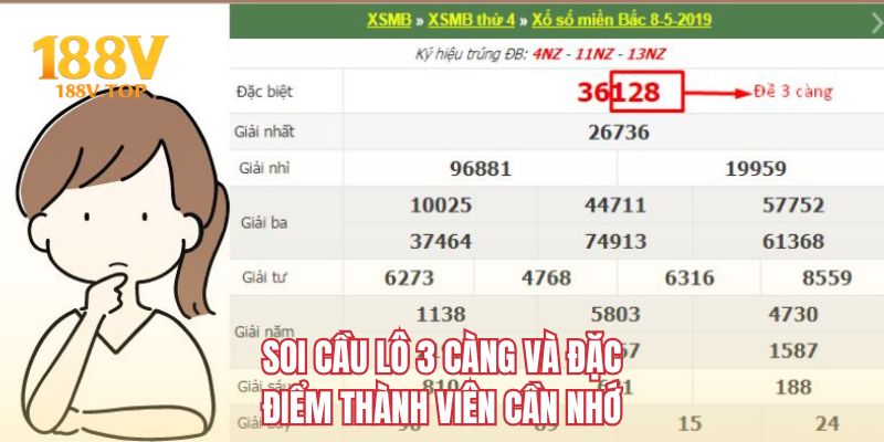 Soi cầu lô 3 càng và đặc điểm thành viên cần nhớ